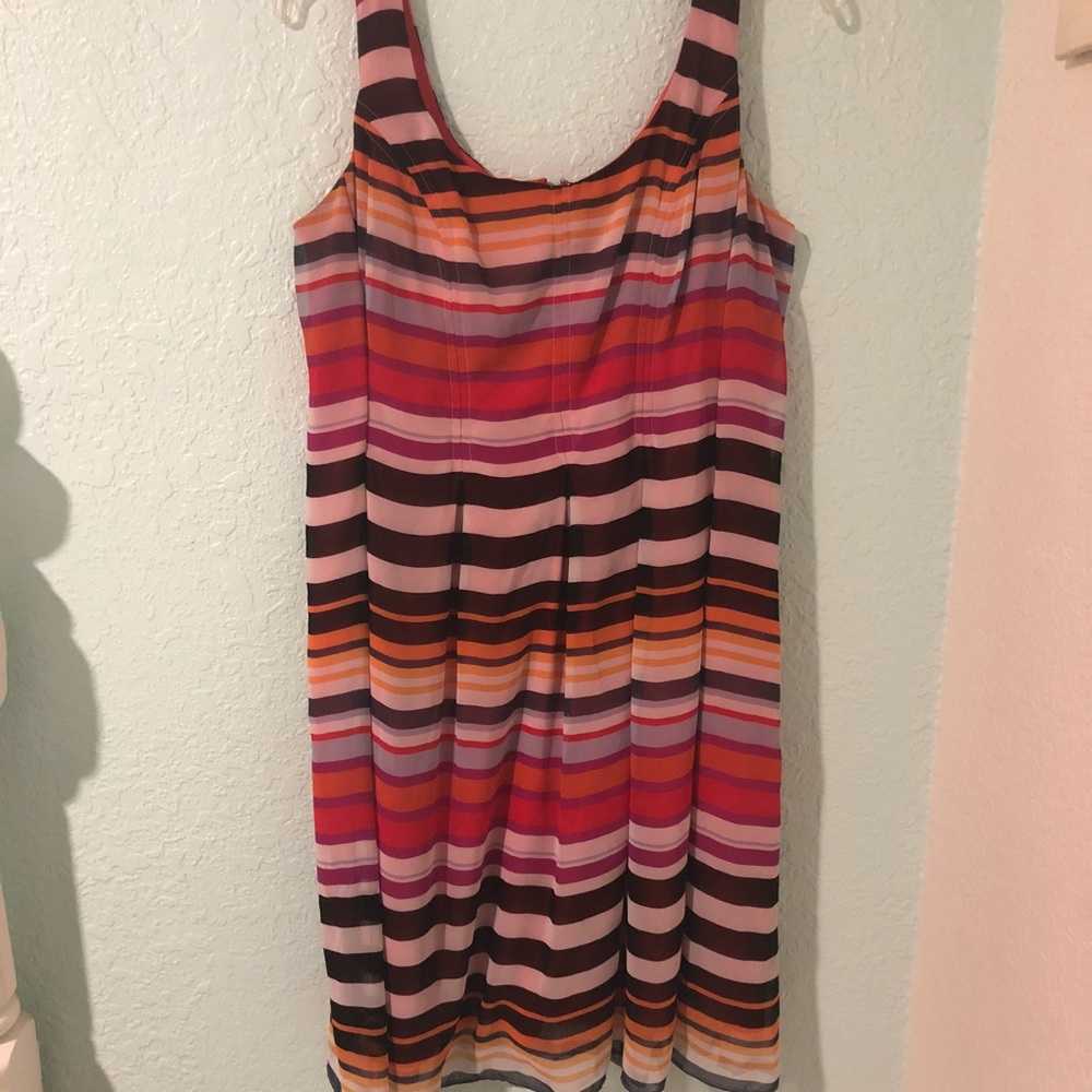 Multicolored striped dress